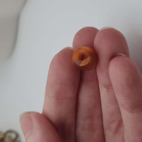 Amber melt cylinder charm - Picture 3 of 3